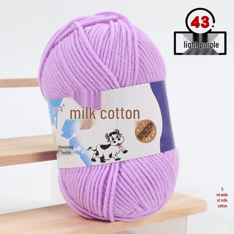 Filato di Cotone Lattiginoso a 5 Fili per Maglia & Uncinetto - Kit Fai da Te per Sciarpa, Coperta Lavorate a Mano di Spessore Medio