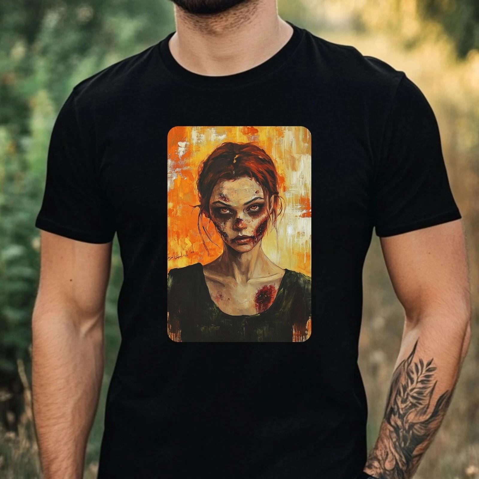 T-Shirt Herren Zombie Portrait Motiv Baumwolle Größe XS bis 5XL L