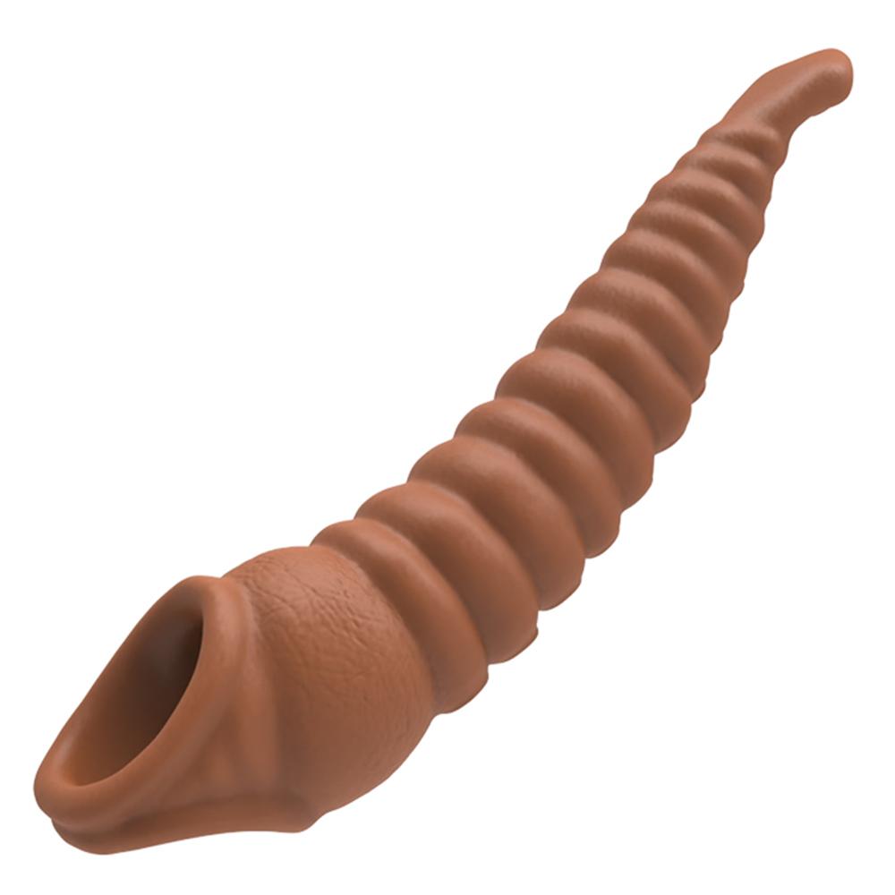 Reusable Extend Penis Enlargement Sleeve Vibrator Cock Ring Reusable Condoms Sex Toys for Men G Spot Vibrating Delay Ejaculation