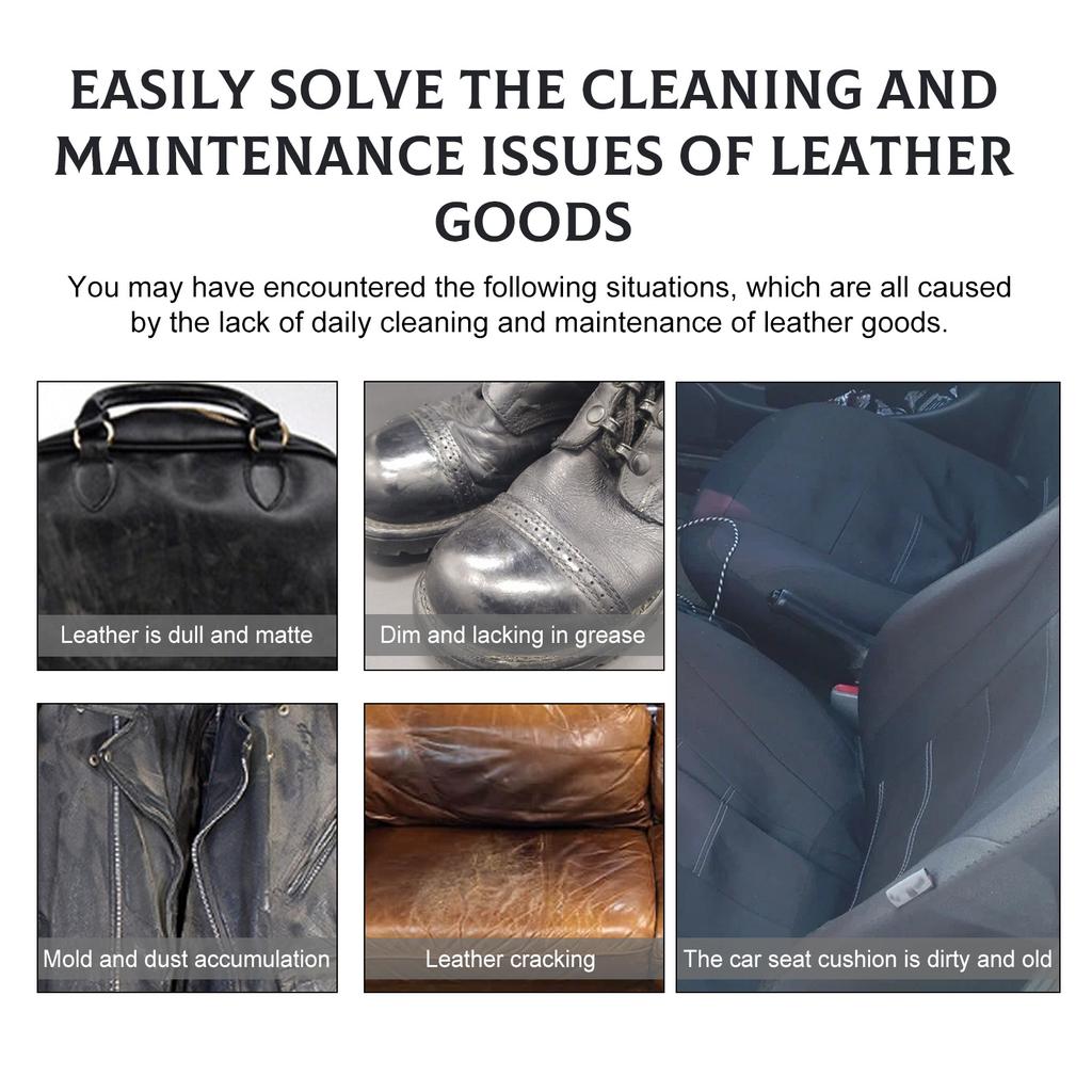 Rayhong Leather Cleaning Wipes Leather Sofa Car Seat Shoes Anti-cracking Fading Cleaning Care