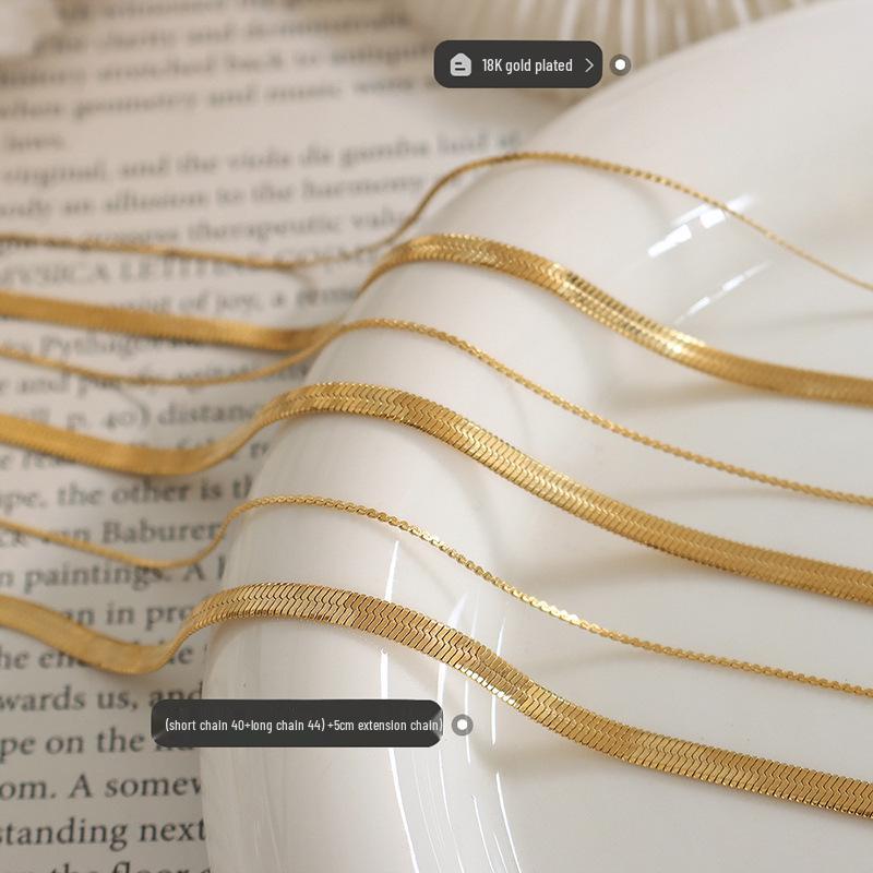 Chic European & American Trendy Double-Layer Blade Chain Necklace: Versatile Hot Girl Fashion Clavicle Piece