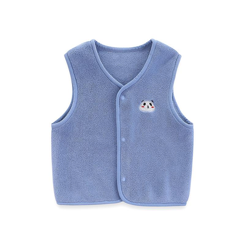 Ubranka dla niemowląt Dziecięce dzianinowe ciepłe kamizelki Jesienne aksamitne bezrękawniki dla chłopców i dziewcząt