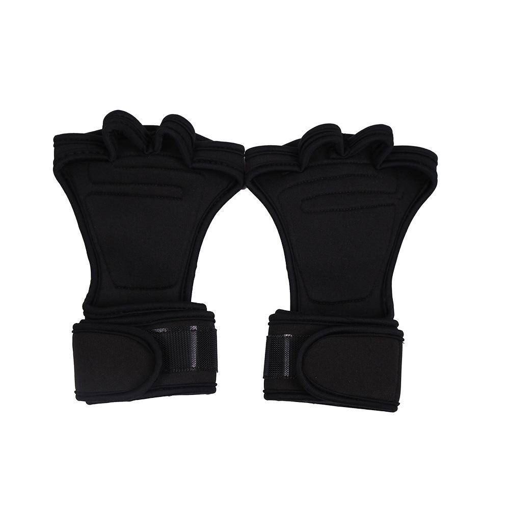 Weight Lifting Fitness Gloves With Wrist Wraps Full Palm Protection Gym Workout Gloves Power Lifting Equipment Black L#1