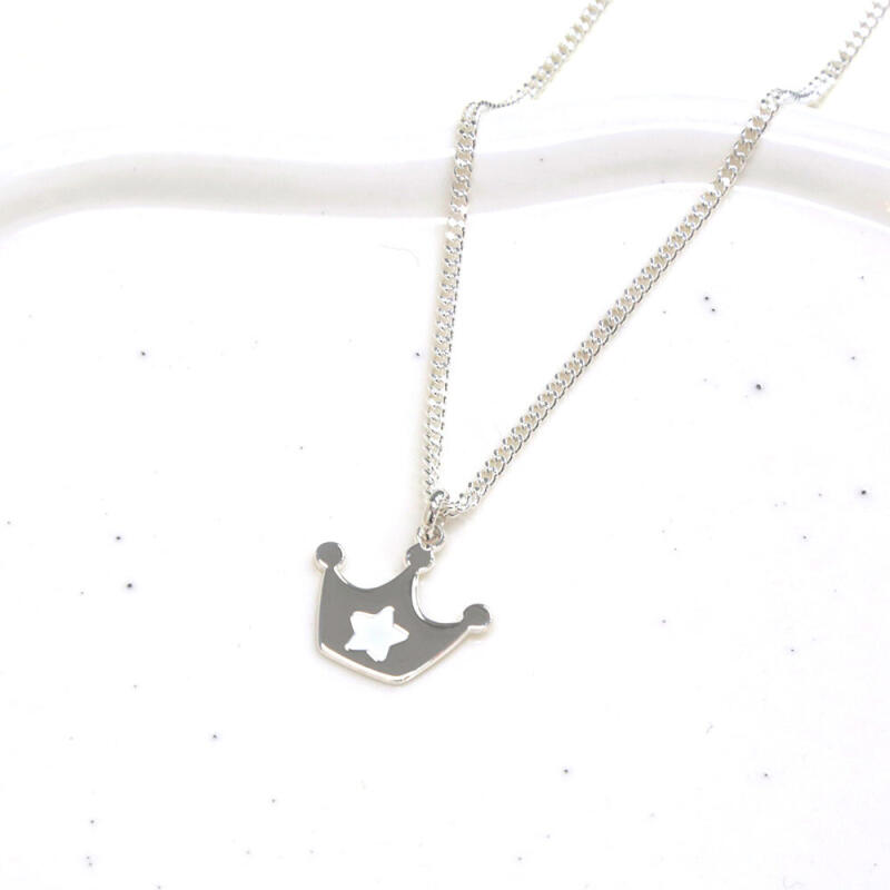 925 Silver Star Crown Child Lost Prevention Necklace