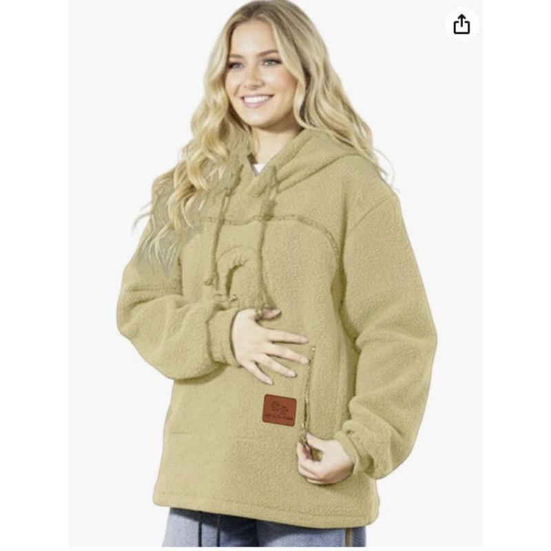 Fleeceový pánský svetr s kapucí pro domácí mazlíčky, unisex, volný, ležérní, termální