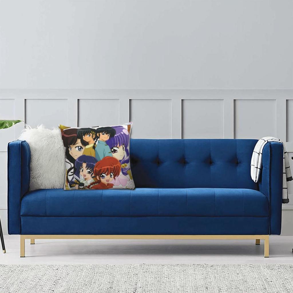 Ranma And Akane Tendo Pillowcase Printing Polyester Cushion Cover Decorative Pillow Case Cover Living Room Drop Shipping 45X45cm