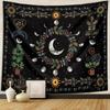 Moon Phase Floral Tapestry Celestial Botanical Witchy Wall Hanging Aesthetic Tapestries for Bedroom Decor
