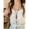 New Chinese-style Zen beaded pendant necklace New ethnic style neck accessories Long neck chain for women's year