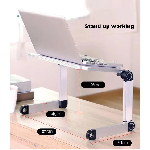 Portable Folding Holder Aluminum Alloy Laptop Stand Desk Bed Table Stand Notebook Computer Anti-Skid Bracket for 11-17 Inch
