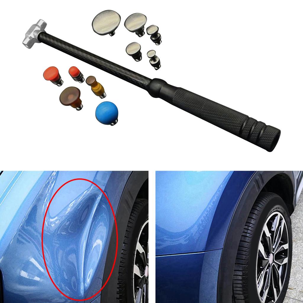 Werkzeuge zur Dellenentfernung ohne Lackieren für Karosserien, Aluminium-Dellenhammer mit Spitzen, Tap-Down-Tools, Dellenreparatur-Sets