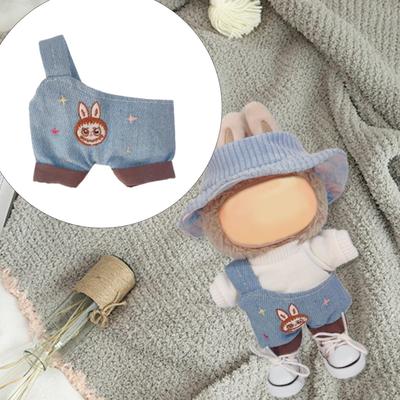 Plush Doll Clothes for 15cm 17cm Dress Up Soft Clothing Overalls