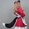 2Pcs/Set Anime Cosplay Furry Dog Ears Tail Fursuit Costume Accessories Halloween Wolf Fox Ears Headband Animal Tail