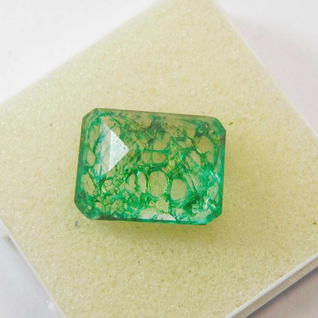 18.30 Carat Natural Green Emerald Emerald Cut Loose Gemstone CERTIFIED M-165-S