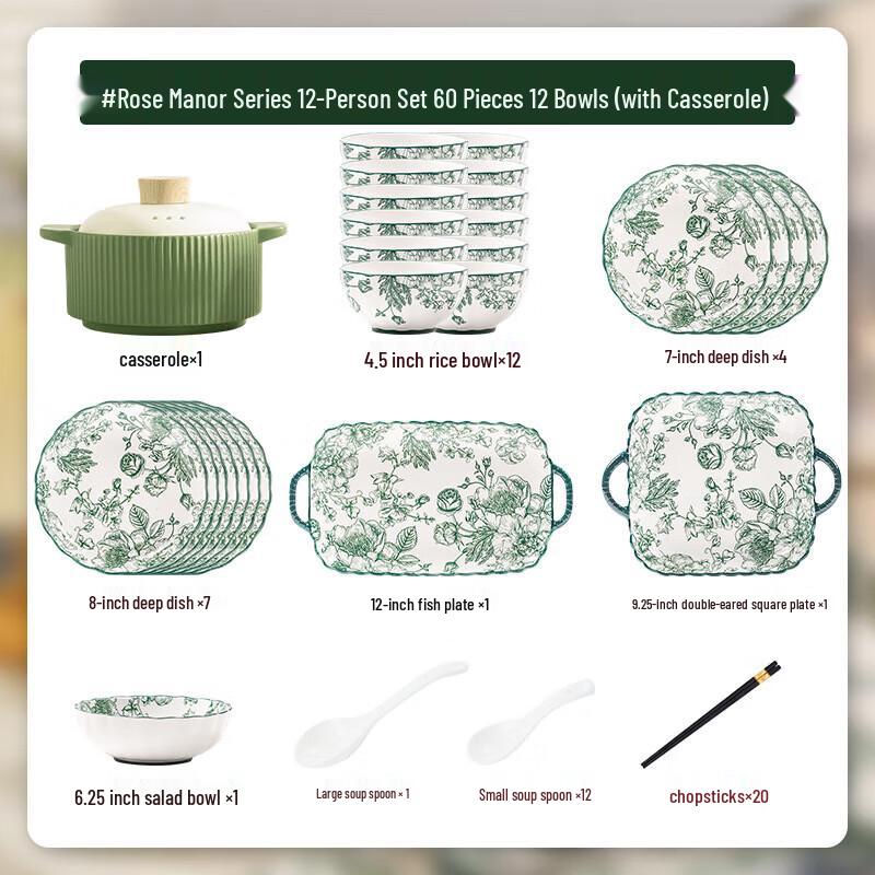 

Набір посуду Kangmo Rose Garden