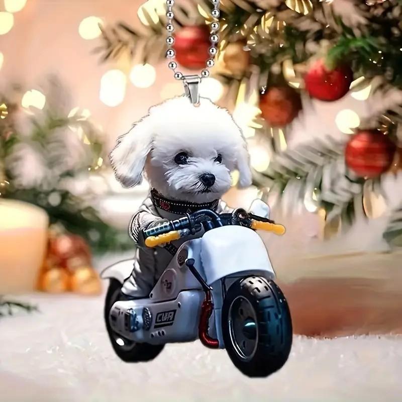 Acrylic Decor Automotive 2d Car Mirror Hanger Christmas Tree Style Vehicle Style