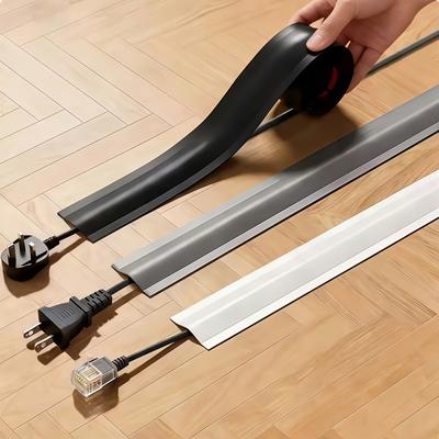 1Roll 3meters/118.11in Cable Protector Self-Adhesive PVC Wire Protection Strip Insulation Cord Protection Cover Wear Resistant