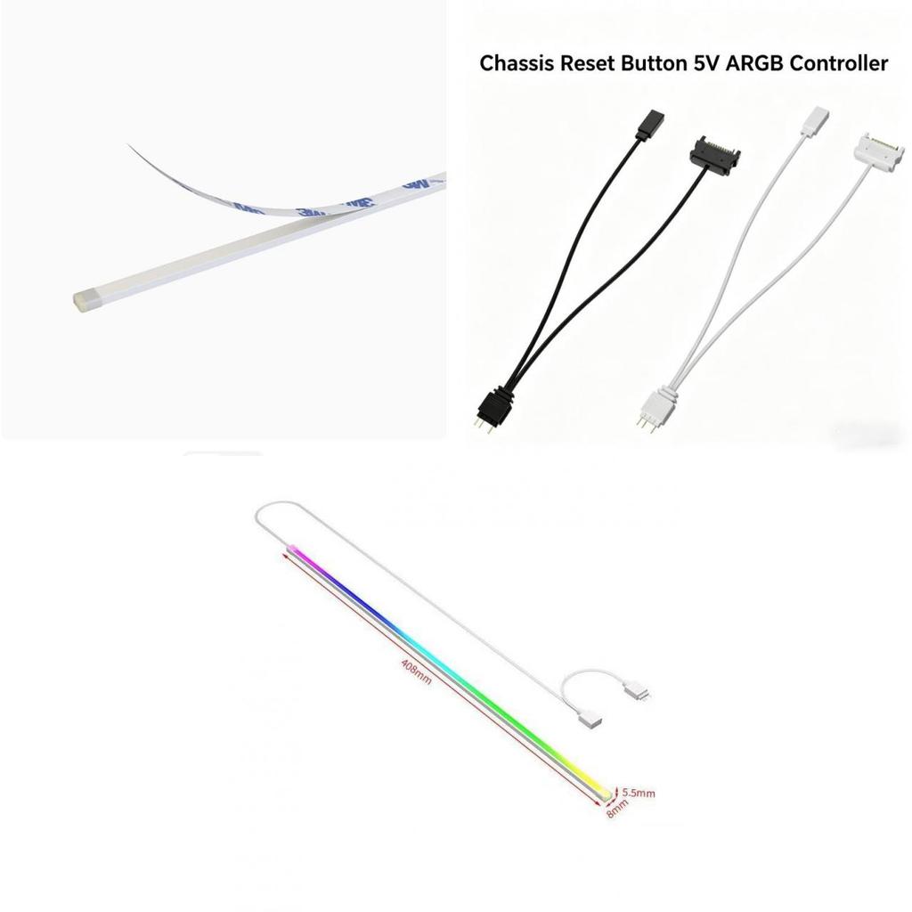 Rgb Gaming Pc Case Lighting Strip With 5v Three Pins For Dynamic Color Effects