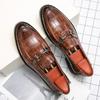 2024 Men Dress Shoes Handmade Brogue Style Men Loafers Leather Wedding Shoes Men Casual Flats Oxfords Formal Shoes Gents Shoes