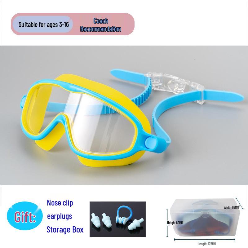 Best-Selling Kids' Large Frame Anti-Fog Waterproof Swim Goggles
