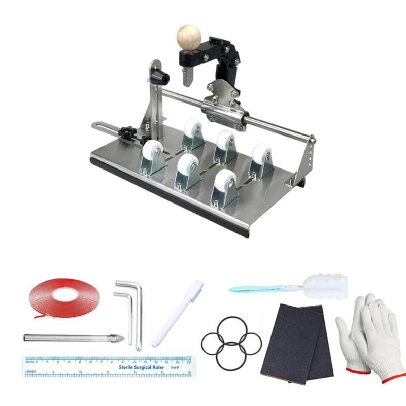 

Glass Bottle Cutter Set DIY Glass Cutter for Bottles Adjustable Artwork Complete Accessories Set for Square Round Bottle