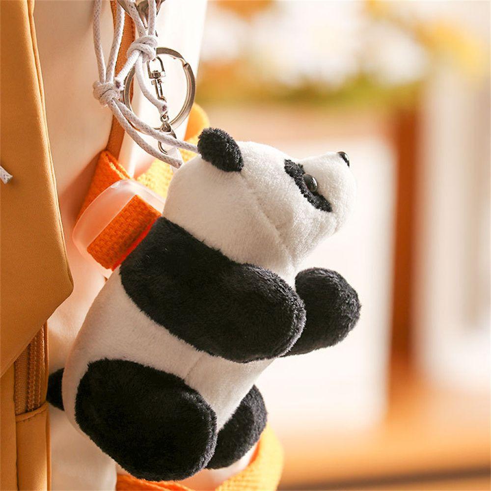 Bag Charm Cartoon Car Keychain Backpacks Key Ring Panda Keychain Plush Key Ring Plush Keychain
