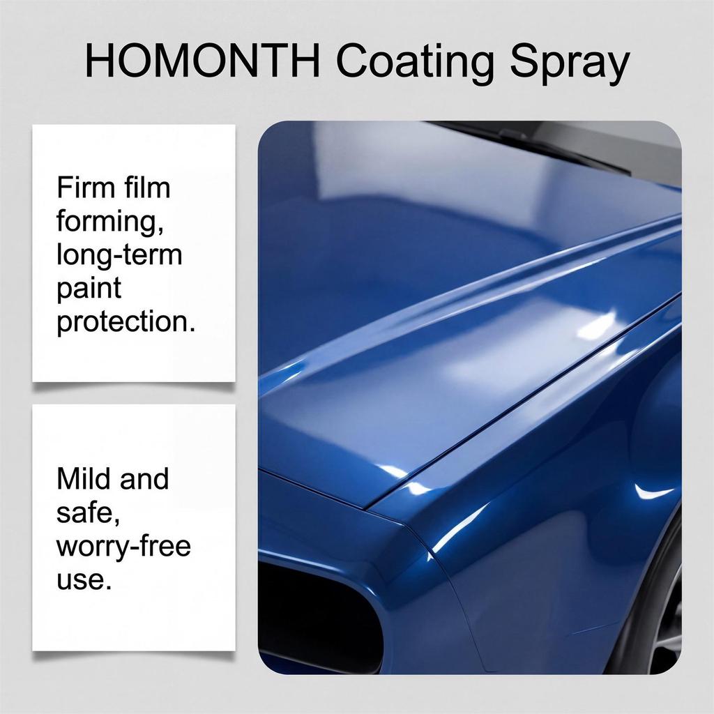 HOMONTH Car Coating Spray - Hydrophobic & Dustproof, Protects and Enhances Car Paint.