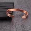 Ikuinen Magnetic Bracelets Bangles Vintage Pure Copper Bracelet Health Energy Arthritis Open Cuff Adjustable Jewelry for Women