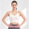 Women Stylish Cross Back Yoga Tank Top with One-piece Chest Pads, Elastic Comfort Workout Bra, Light Support Activewear for Sports and Outdoor