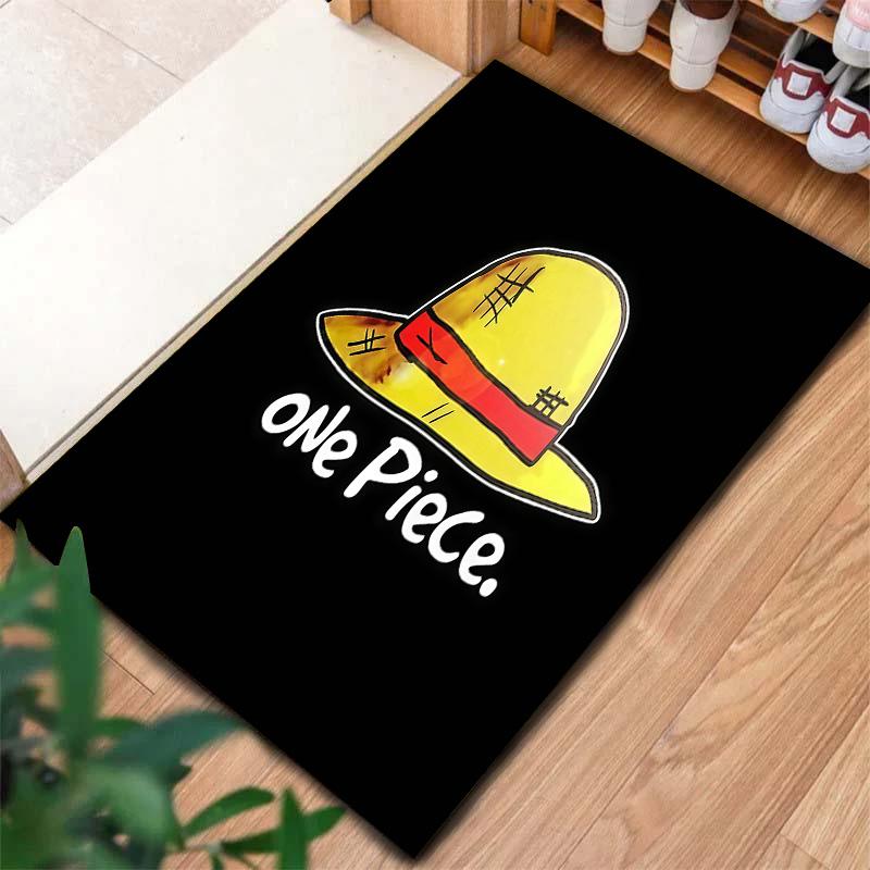 Tapis Tapis Tapis Pirates du Chapeau de Paille One Piece Pour Salon Chambre Maison Décoration de Canapé, Tapis de Sol Antidérapant pour Jouer aux Enfants