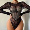 Dámský sexy tvarující body Vyšívaná korzetová camisole Tvarovací oblečení Průhledný síťovaný kombiné