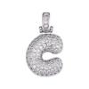 Cross Hip Hop Copper Zircon 26-Letter Pendant Necklace