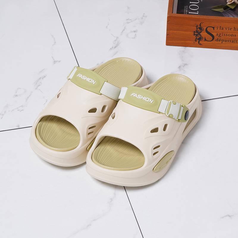 26 New men's thick-bottomed beach summer home wear open-toed non-slip men's rear draw with cool slippers