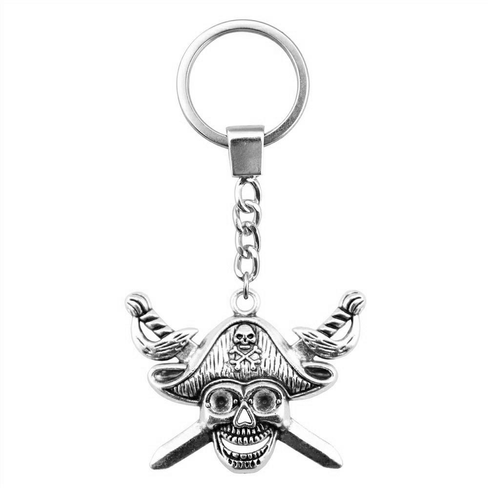 Gothic Floral Cross Keychain Religious Theme Pendant Key Ring 30mm Ring
