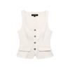TAOP&ZA Spring/Summer Women's Double-Breasted Square Neck Slim Sleeveless Vest Top