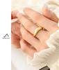 European Retro 18K Gold Titanium Open Ring for Women - Elegant and Colorfast.