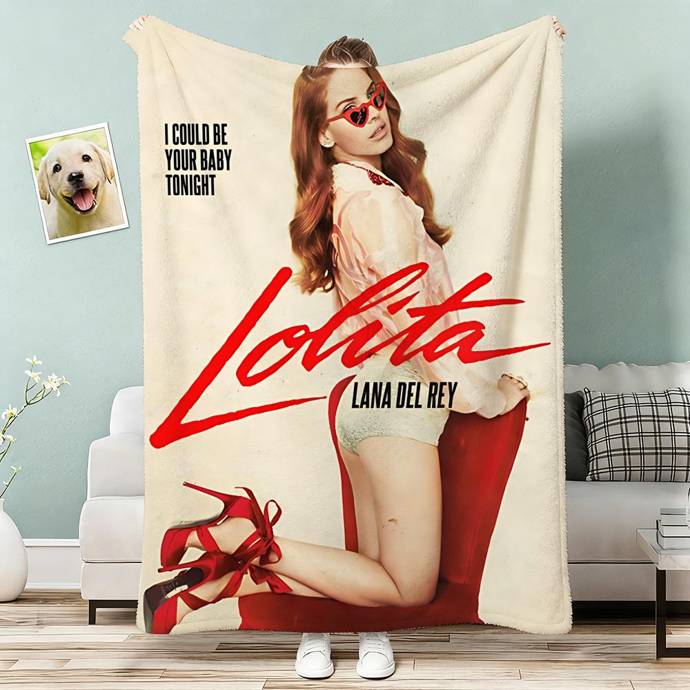 Hot Singer LLana DDel RRey Throw Lightweight g Flannel Blanket Soft Skinfriendly for Summer Cooling