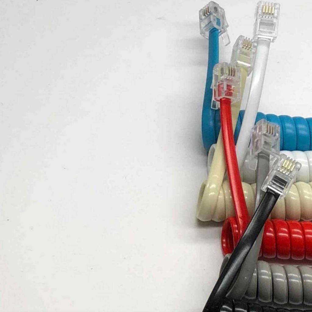 Universal Landline Telephone Handset Spring Cord Connection