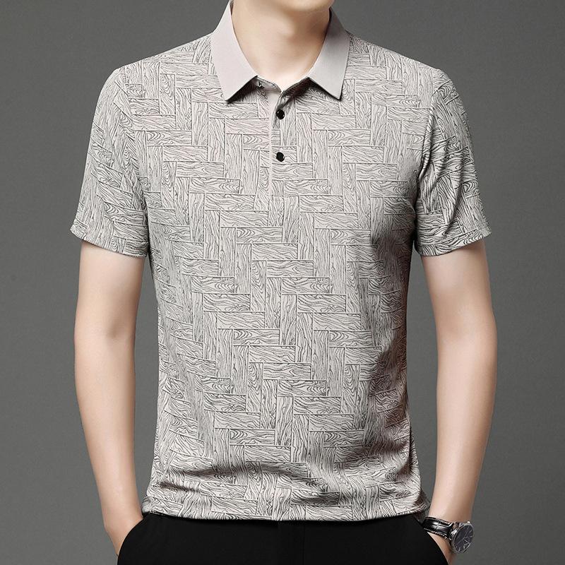 Summer New Style Men's Middle-aged and Young Lapel Breathable Fashion Casual Short-sleeved T-shirt POLO Shirt