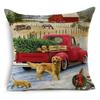 Santa Claus Linen Pillowcase Festive Decoration Cushion Pillowcase
