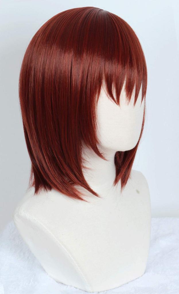 Linfairy Cosplay Wig, Heat Resistant, Costume Accessory, Dark Red
