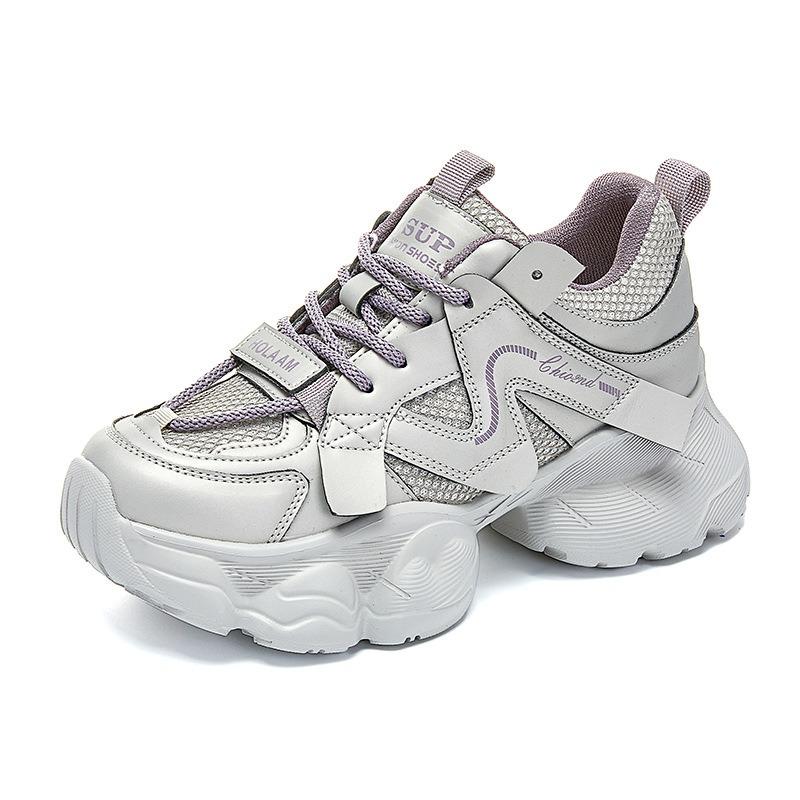 Thick-soled Heightening Dad Shoes Women's Summer Breathable Mesh Shoes New Versatile Sports Women's Running Shoes Show Long Legs