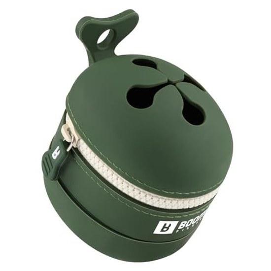 Booms Fishing ST2 Portable Trash Can Silicone Pouch Carabiner Outdoor Use