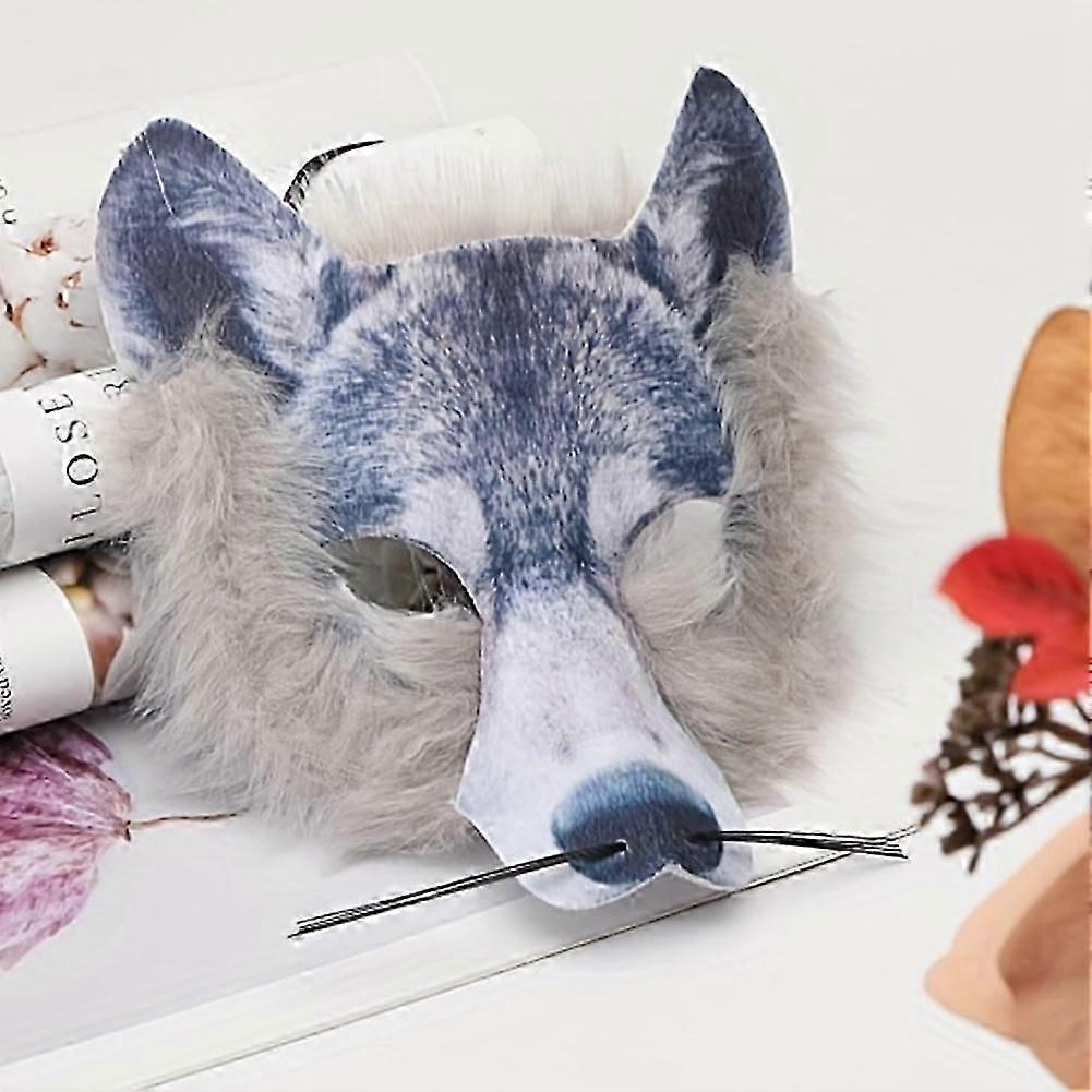 1 Stück Tier Wolf Maske für Jeden, Universal für Halloween Party Treffen Unisex Tier Gesichtsmaske, Wolf, Einheitsgröße
