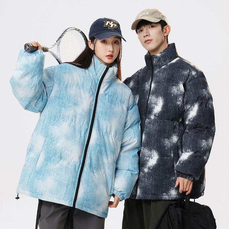 Herren neuer Winter koreanischer Stil Mode lässig Allround lockere Baumwolljacke Herren Batik Brotjacke Herren- und Damen-Gleichstil Baumwolljacke