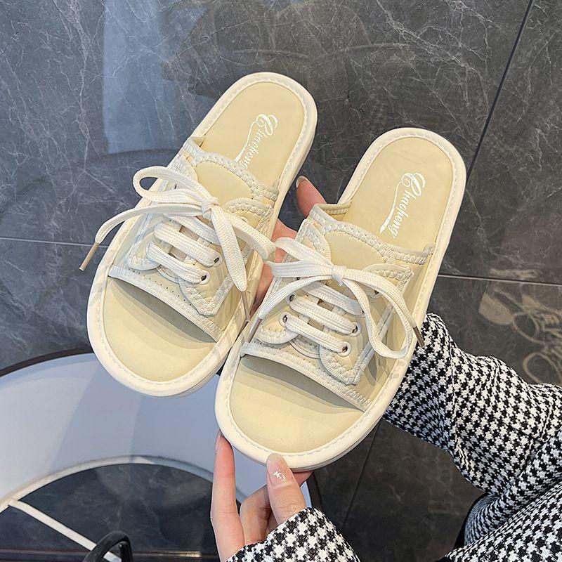 

Шлепанцы женские модные новые летние универсальные повседневные шлепанцы на плоской подошве с ремешком 40