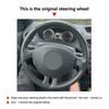 Car Accessories Steering Wheel Cover For Renault Clio 3 RS 2005 2006 2007 2008 2009 2010 2011 2012 2013 Microfiber Leather Trim
