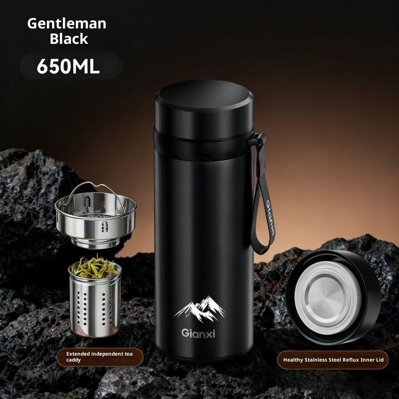 Gianxi New Men'S Car Cup Insulated Cup Stainless Steel High End Water Cup Outdoor Sports Tea Separation Tea Cup Business