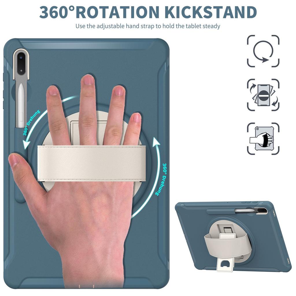 2023 Samsung Tab S9Plus Tablet Schutzhülle - Sturzsicher mit Stifthalter für S7FE 12,4 Zoll