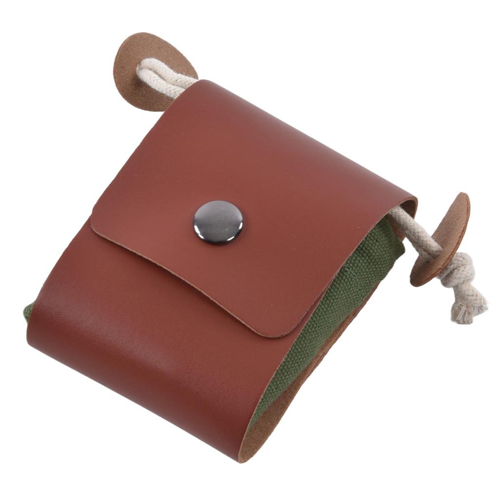 Futterbeutel Zusammenfaltbar PU-Leder Canvas Pilz-Sammeltasche für Wandern Camping Jagen