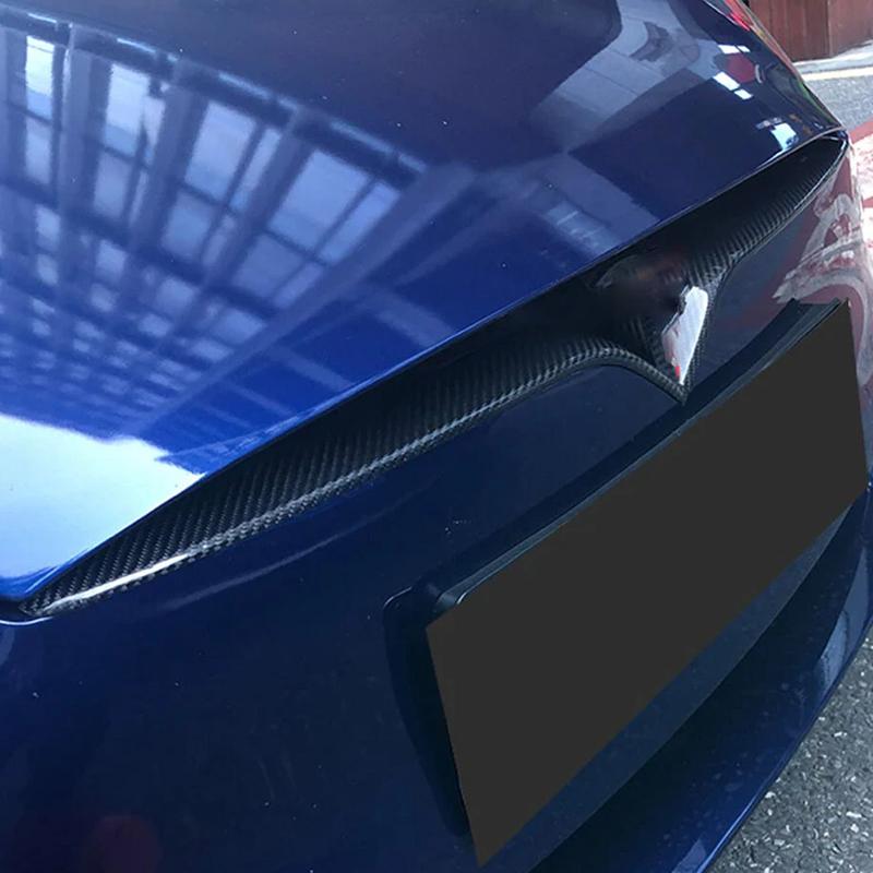 For Tesla Model S X 2016-2025 Real Dry Carbon Fiber Car Front Hood Center Grille Front Bumper Grille Cover Trim Car Accessories